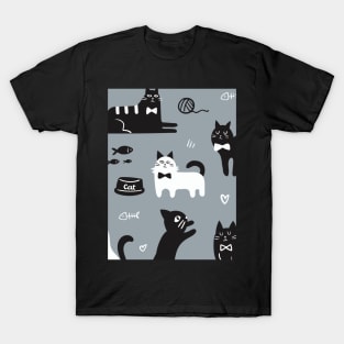 black cats , Cute cat  , cute kittens T-Shirt